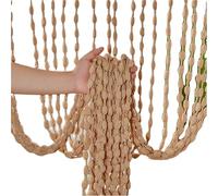 rongweiwang en Bead Curtain For Patio Doors And Qiboyuye en Beaded Door Curtain Polyester Doorway Curtains, Khaki