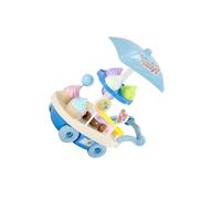 rongweiwang Exquisite Craftsmanship Mini Vend Stall Stand Model For Creative Play Scenarios Ice Cream Truck Toy Pretend Ice Cream Cart Toys Is Will Be Children Parent Child Interaction tional Toy