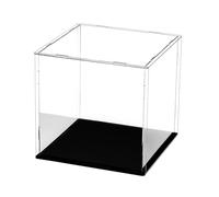 rongweiwang Figurine Showcase Container Dustproof Display Box Stackable with Clear Toy Storage Solutions for Figures Transparent Acrylic Display Case Stand for Figure, Clear, 7x7x7