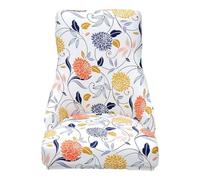 rongweiwang Fun Home Party Decor Dining Room Seat Protector Slipcovers Unique Safe Comfortable Choices For All Occasions Pu Leather High Elastic Chair Covers Slipcovers, Flower