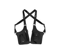 rongweiwang Functional Multi Pocket Shoulder Wallet Concealed Pack for Keeping Essentials Organized and Accessible Leisure Shoulder Strap Underarm Bag Easy Carrying, Black, 27.5x31cm