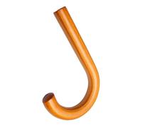 rongweiwang Functional Replacement Umbrella Handle Wood Umbrella Handle Comfortable Grip Easy to Install for Long Life Stick Replacement Leather J Stick, Wood Brown, 17x12cm