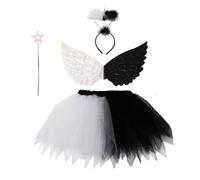 rongweiwang Girls Angel Devil Wing Costume Includes Comfortable Tutu Rod Themed Birthdays Or Halloween Gatherings Ballet Tutus Cosplay Apparel Outfit Clothing Toy