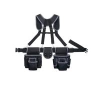 rongweiwang Heavy Duty Tool Bags for Men Waterproof and Portable Built to Last Tear Resistant PE Bolso De Herramientas Tool Belt, Black + Gray