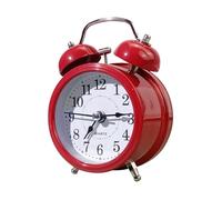 rongweiwang Heavy Sleepers Alarm Clock Loudest Ringing No Noise Mechanical Ringtone Luminous Dial For Bedroom Decor Alarm Clock Loud Analog Old Fashioned, Red, 8.2x5.6x11.8cm