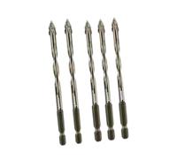 rongweiwang High Performance Four Edged Serrated Eccentric Drill Bits Multifunctional Skewed Head Drill Bits Drilling Various Materials Four Flute Sawtooth Eccentric Versatile