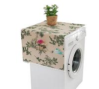 rongweiwang Home Stylish And Dust-Free With Machine Washable Dust Cover Polyester Machine Cover Refrigerator Washing Double, green pine cones,1, 55 * 130cm