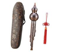 rongweiwang Hulusi Flute Instrument Cucurbit Flute With Case Combination Of Tradition And Beginners And Gift Giving Chinese Hulusi Instrument Beginner Music Lover, b flat key, 42cm