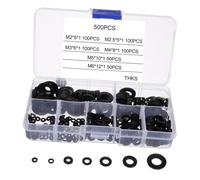 rongweiwang Insulation Gasket Ring Featuring Nylon Washers 500pcs Included Wide Range Of Electrical Connections SizeM2 M2.5 M3 M4 M5 M6 Flat Washer Insulation Gasket