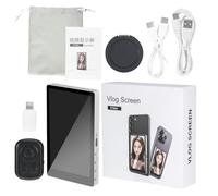 rongweiwang Intelligent Display Screen For Phone Rear Camera Selfies Long-distance Composition ABS ForMagsafe Vlog Selfie ForMonitor, white