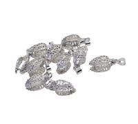 rongweiwang Jewelry Making Findings Bails With Brass Filigree Flower Connectors Vibrant DIY Necklace And Earring Designs Jewelry Making Accessories Findings Pendant Connector Clasps, Silver