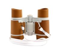 rongweiwang Kids Adventure Binoculars 4x30 for Outdoor Exploration Encouraging Curious Minds to Discover Nature S Wonders Compact Binoculars for Kids Pretend Bird, Deep Coffee White, 8.8x11x4cm