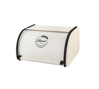 rongweiwang Kitchen Retro Container Metal Bread Storage Bin Sturdy And Elegant Practical Storage Solution For Breads And Snacks Household Snack Organizer Boxes Countertop Pantry, White
