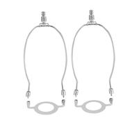 rongweiwang Lamp Shade Holder With Adjustable Support Tool And Detachable Harp In Restaurants Offices Kitchens Can Long Time. Lampshade Brackets Table Floor Light Fitting Harp, Silver, 20.3cm