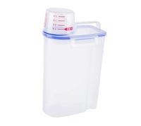 rongweiwang Laundry Room Storage Solution Featuring Laundry Washing Powder Box With Bevel And Measuring Cup For Precise Control Room Container Decor Display Canister Box
