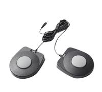 rongweiwang Lightweight Kick Drum Pedal Digital Percussion Foot Pedal Durable Long Rear Structure Conforms To Human Body's Natural Foot Shape When Feet Are Flat, Black, 3.5 Interface Double
