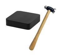 rongweiwang Mallet and Bench Block Crafts Jewelry Making Supplies Tools Kit Essential Jewelry Tools Set for Stamping and Shaping Metals Stamping Hammering Shaping Chasing Flattening