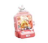 rongweiwang Miniature Claw Machine With Dolls Offers Endless Fun While Kids Develop Coordination And Excitement Indoor Play Claw Doll Machine Indoor Arcade Games For Ages 4, Pink, 20x15.7x29.6cm