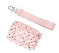 rongweiwang Minimalist Zero Wallet Card Bag Gift Card Included For Travel Equipped With Wrist Handles Polyester Waterproof Chest Bag, cherry