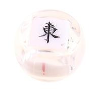rongweiwang Multi Sided Game Dice Table Game Mahjong Tiles Accessories To Every Night Experience Chinese Mahjong Dice Is Hand Engraved And Polished Chinese Acrylic Party, clear white, 4.35cm