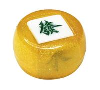 rongweiwang Multi Sided Game Dice Table Game Mahjong Tiles Accessories To Every Night Experience Chinese Mahjong Dice Is Hand Engraved And Polished Chinese Acrylic Party, gold, 4.35cm