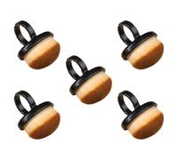 rongweiwang Nails Art Cleaner Brushes Practical Makeup Manicure Tools For Professional Nails Art Dust Brush With Soft Bristles Rings Shaped Brushes Cleaning Brush, Black, 4.5x3.5cm