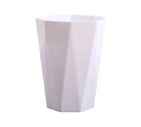 rongweiwang Neat Look Trash Can For Household Waste - Big Opening Antislid Bottom Simple PP Kitchen Bedroom Office Wide Applicaiton, White, S
