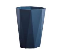 rongweiwang Neat Look Trash Can For Household Waste - Big Opening Antislid Bottom Simple PP Kitchen Bedroom Office Wide Applicaiton, Dark Blue, L