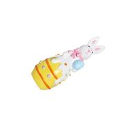 rongweiwang Nordic Style Easter Rabbit Figurines Cartoon Charming Easter Decor Space With Cute Bunny Funny And Eggs Ornament Party Decorations Cute Bunny Funny, Yellow, 4.5x4.5x12cm