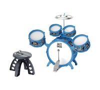 rongweiwang Percussion Music Instrument Offering Playing Experience While Encouraging Gift Ideas For Valentine S Day Kids Jazz Drum Set Percussion Music Instrument , blue , 54x16x39cm