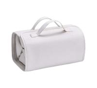 rongweiwang Portable Makeup Bag With Detachable Small Pockets Waterproof And Durable Without Taking Up Too Much Space PU Storage Bag, Milk white