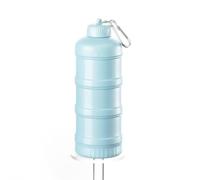 rongweiwang Protein Dispenser Layer Powder Storage Box Keychain Box Food Storage Food - Grade PC, Suitable Exercise Travel, blue