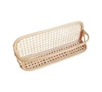 rongweiwang Rattan Wall Shelf Decorative Rack Sturdy Shelf For Nursery Dining Room And Hotel Displaying Small Items Rattan Wall Books Bathroom Plants Organizer