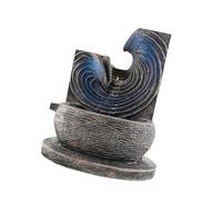 rongweiwang Refined Tabletop Waterflow Waterfall With Light Amazing Decorative Feature For Improving Home Office Landscape Vibe Feng Shui Meditation Desktop Waterflow Art Crafts