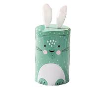 rongweiwang Retro Style Candy Tin Showcase Festive Painting Patterns Four Creative Retro Style Candy Cans Are Not Easily Faded, green