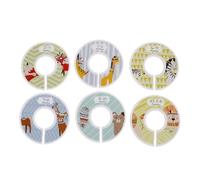 rongweiwang Revamp Closet Experience Using Durable Baby Closet Hanger Size Divider Separator Keeping Clothing Neat Hangers Rack Size Dividers Garmen Sorting, B 6 pcs with sizes, 9x0.3cm