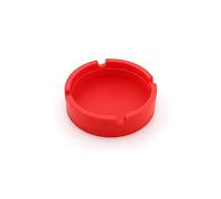 rongweiwang Silicone Temperature Resistant Ash Tray Portable Holder Reusable Travel Office Bottle Pad Flexible Solid Color, Red