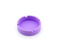 rongweiwang Silicone Temperature Resistant Ash Tray Portable Holder Reusable Travel Office Bottle Pad Flexible Solid Color, Purple
