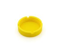 rongweiwang Silicone Temperature Resistant Ash Tray Portable Holder Reusable Travel Office Bottle Pad Flexible Solid Color, Yellow