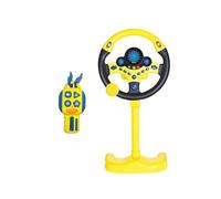 rongweiwang Simulated Steering Wheel Interactive Toys Promote Comprehensive Early Educational Development For Boys And Girls Simulated Steering Wheel Toys Driving Controller, Yellow, 49x25cm