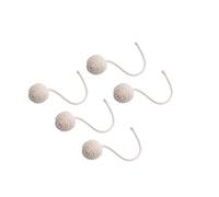 rongweiwang Sisal Handmade Cat Toy Ball Interactive Playtime Keeps Cats Entertained With Chasing Experience And Exercise Cat Kitten Toy Pet Supplies Long Rope Teasers, White, 4.5cm