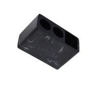 rongweiwang Sleek Toothbrush Organizer Featuring Marbled Grain and Drain Holes Ensuring Clean and Sophisticated Bathroom Setup Bathroom Accessories Organizer Countertop Accents, Black, 14x6.1x9cm
