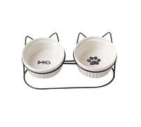rongweiwang Small Dog Ceramic Waterer Elevated Bowl Structure Enhancing Pet Feeding Comfort Elevated Food BowlsPet Feeder Bowl Raised Pets Water Cats Supply Puppy