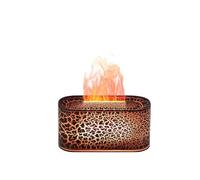 rongweiwang Small Oil Diffuser Room Spray Combines Aromatherapy Diffuser Humidifier And Flame Night Light Benefits For Relaxation Fiteye Fire Air, HY06-Black crack