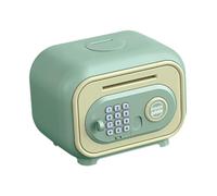 rongweiwang Smart Electronic Piggy Bank Auto Roll in Money Saving Bank with Advanced Security Features for Kids Birthday Celebrations Electronic Piggy for Kids Toy ATM Money, Green, 19.7x14x14.7cm