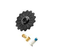 rongweiwang Smooth Operating Bicycle Rear Derailleur Pulley Wheel Features Advanced Ceramic Bearing Precision Speed Control Drivetrain Freewheel Guide Derailer Extender Gear, Black, 15T
