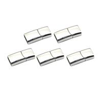 rongweiwang Snaps Clasps Durable Stainless Steel Clasp Jewellery Bracelet Closures Multiple Sizes Easy Sew In Applications Jewelry Findings Making Accessories Part, Silver, 8x4mm