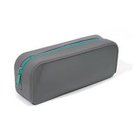 rongweiwang Soft Silicone Pencil Case for Pens Pink Color Modern Smooth Zip Wear Resistance Pencil Case Provides Wear Resistance, Grey