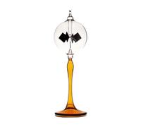 rongweiwang Solar Radiometer Tabletop Ornament With Sunlight Energy Rotating Vanes Offers Durable High Boron Glass Construction Not Easily Broken Or Cracked Made Of High Boron Glass, Yellow, 9x21 cm