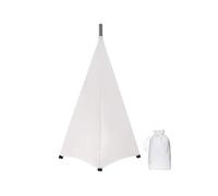 rongweiwang Speaker Stand Cover Adjustable Features Fit For Home Entertainment Systems Professional Recording Studio Dj Lighting Tripod Stand Scrim Cover, White, 3 Sides